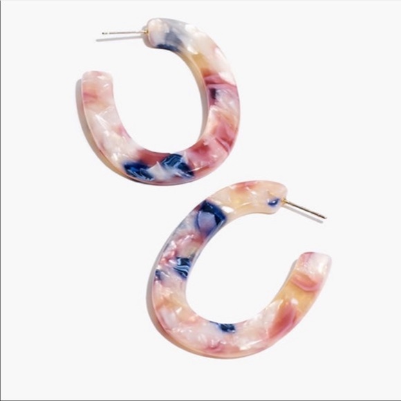 Madewell Jewelry - NEW Madewell Acetate Oval Hoop Earrings